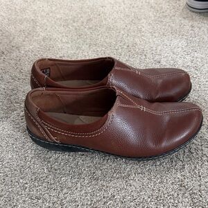 Clarks Rich Brown Leather Loafers
